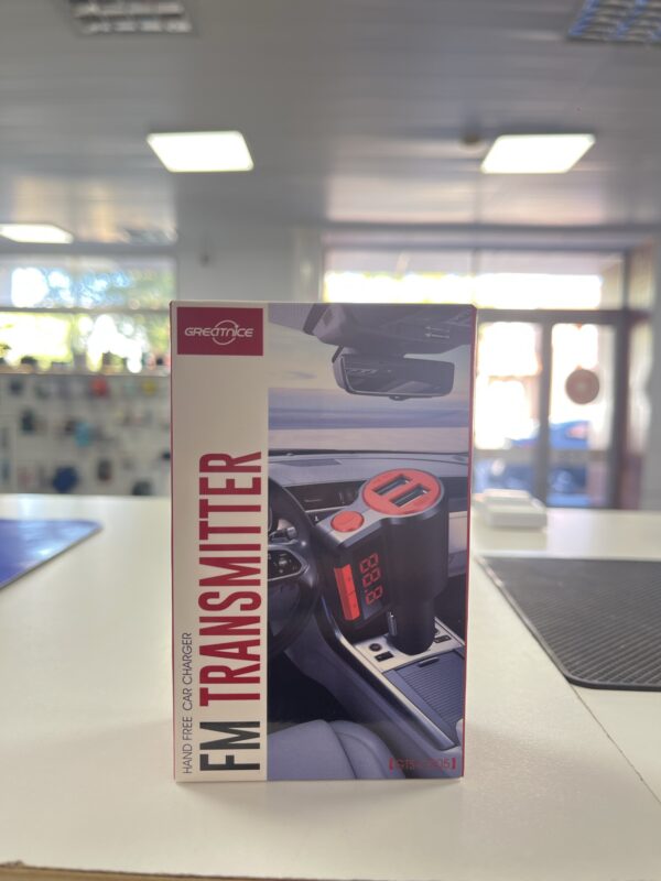 CARGADOR AUTO CON TRANSMISOR FM-DOBLE USB