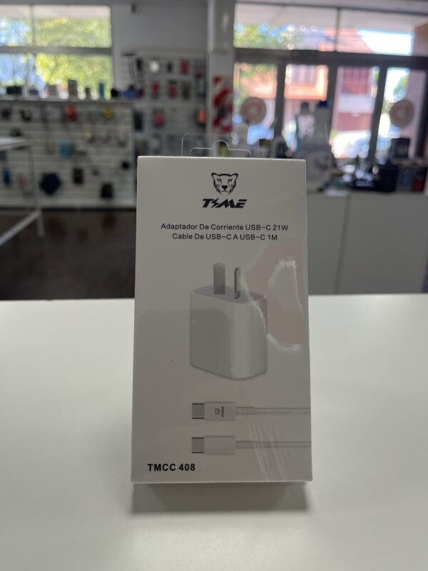 CARGADOR 220 TIPO C A TIPO C 21W CON CABLE DESMONTABLE TIME