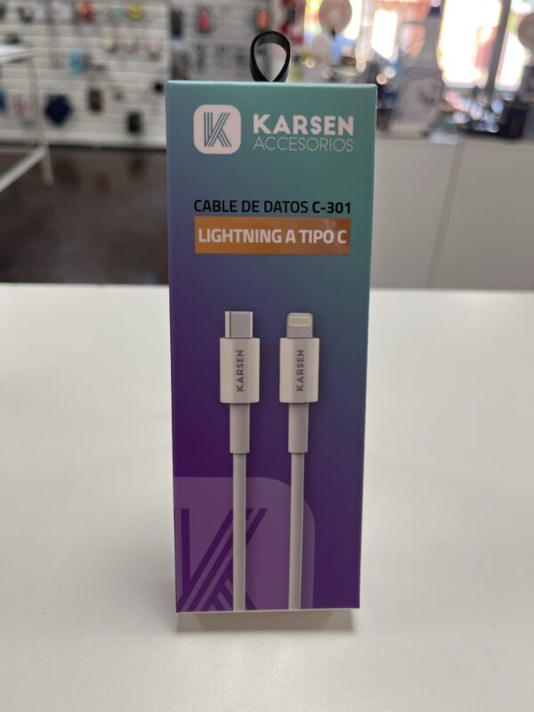 CABLE DE DATOS IPHONE A TIPO C (C-301) KARSEN